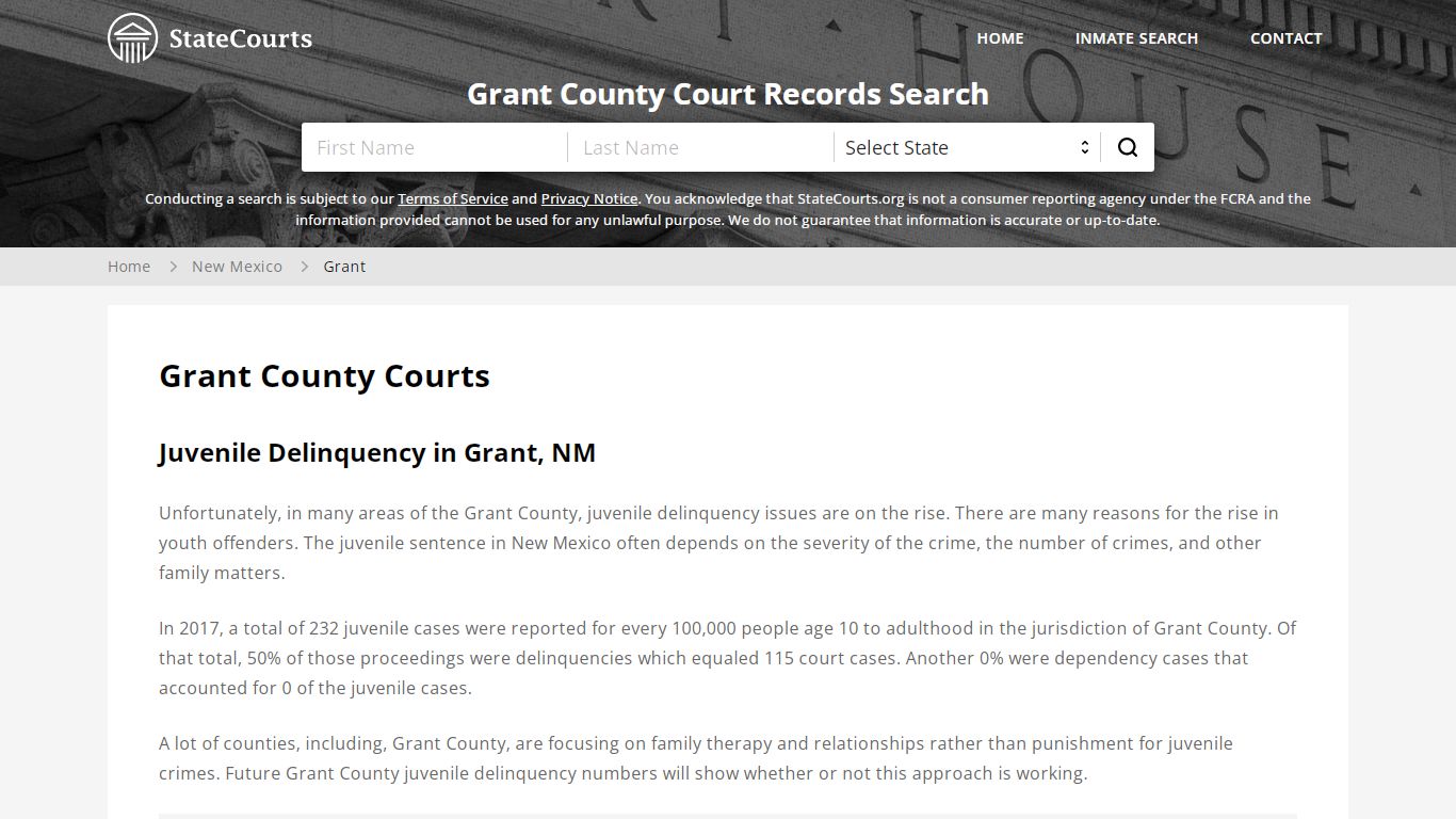 Grant County, NM Courts - Records & Cases - StateCourts